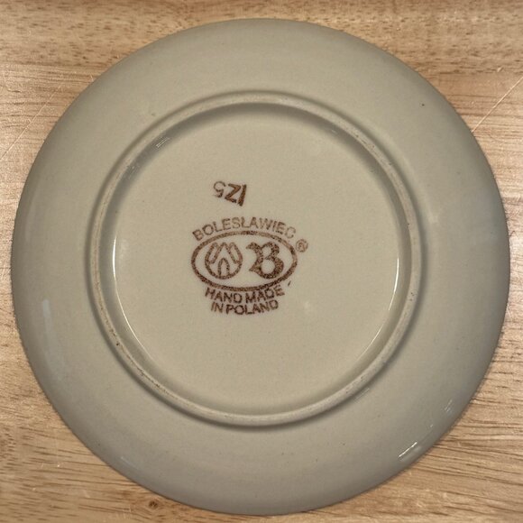 Boleslawiec Handmade SNOWFLAKES Cereal Bowl & Salad Plate Blue and White - Picture 8 of 8